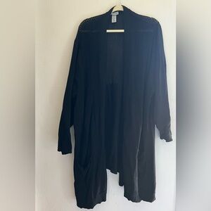 Catherine’s Open Black Cardigan Size 5X Plus Size